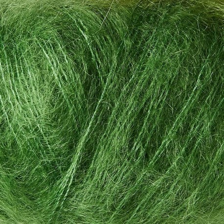 Knitting for Olive Soft Silk Mohair Clover Green Detail