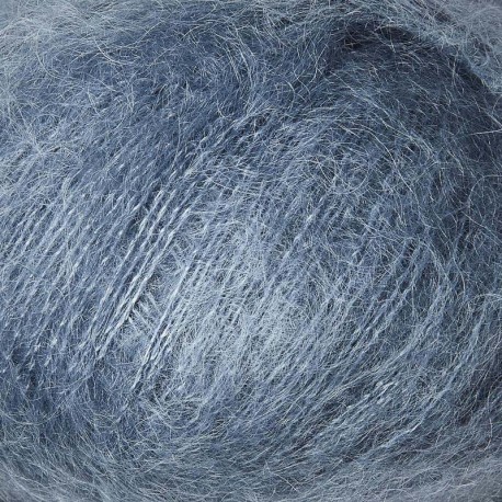 Knitting for Olive Soft Silk Mohair Dusty Dove Blue Detail