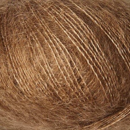 Knitting for Olive Soft Silk Mohair Brown Nougat Detail