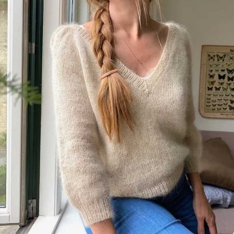 Refined Knitwear Casia Sweater V-Neck Strickset
