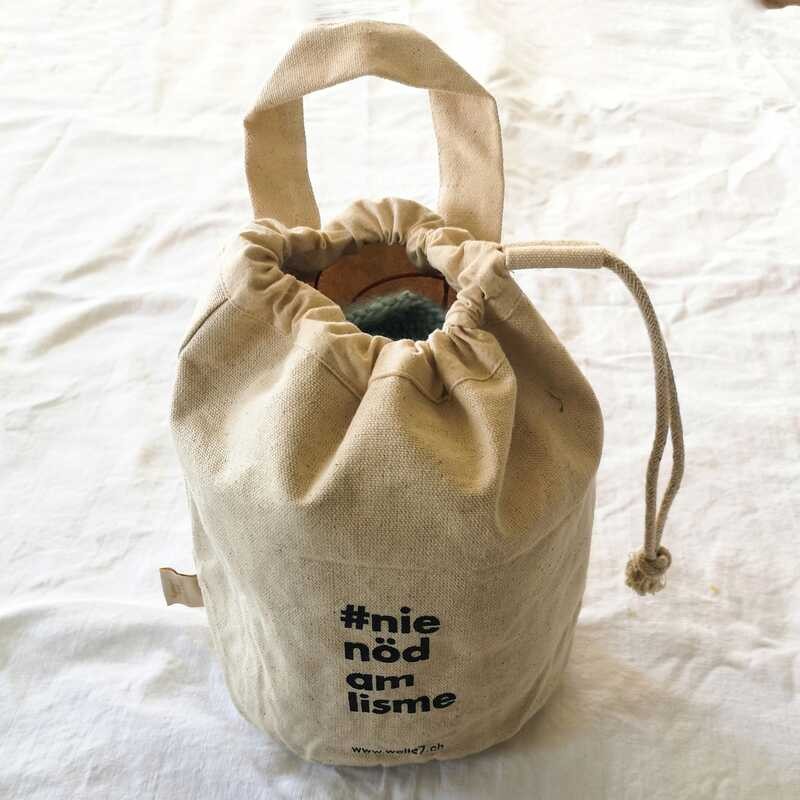 Wolle 7 Projekttasche aus Bio-Baumwolle