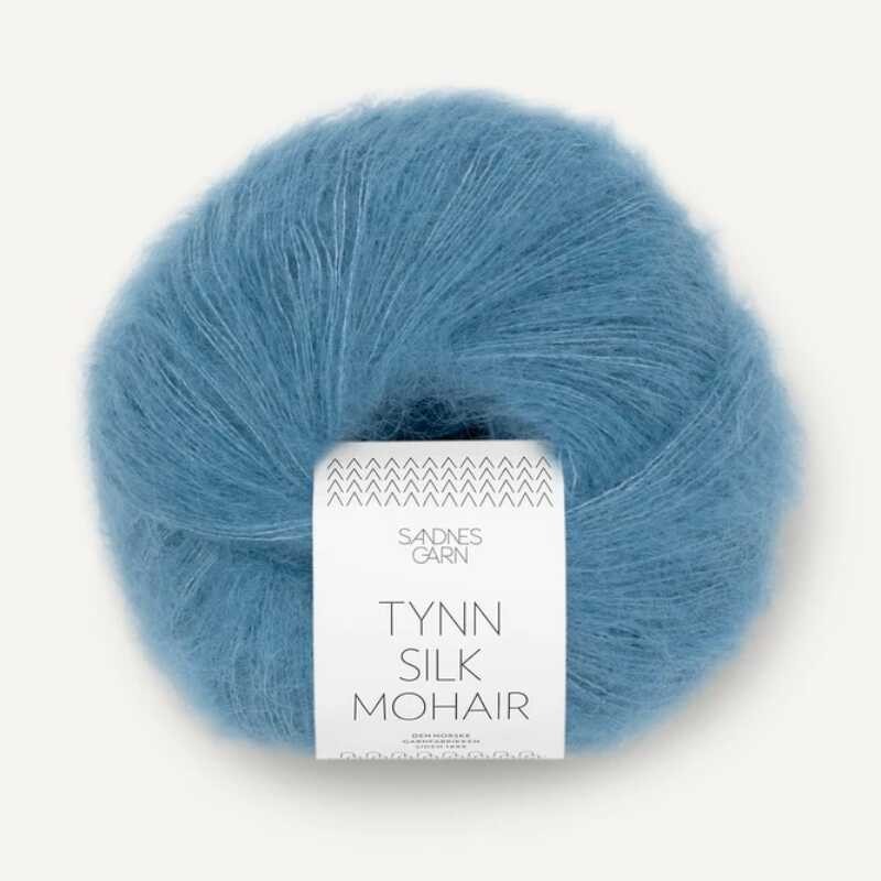 Sandnes Tynn Silk Mohair Mork Himmelbla 6042