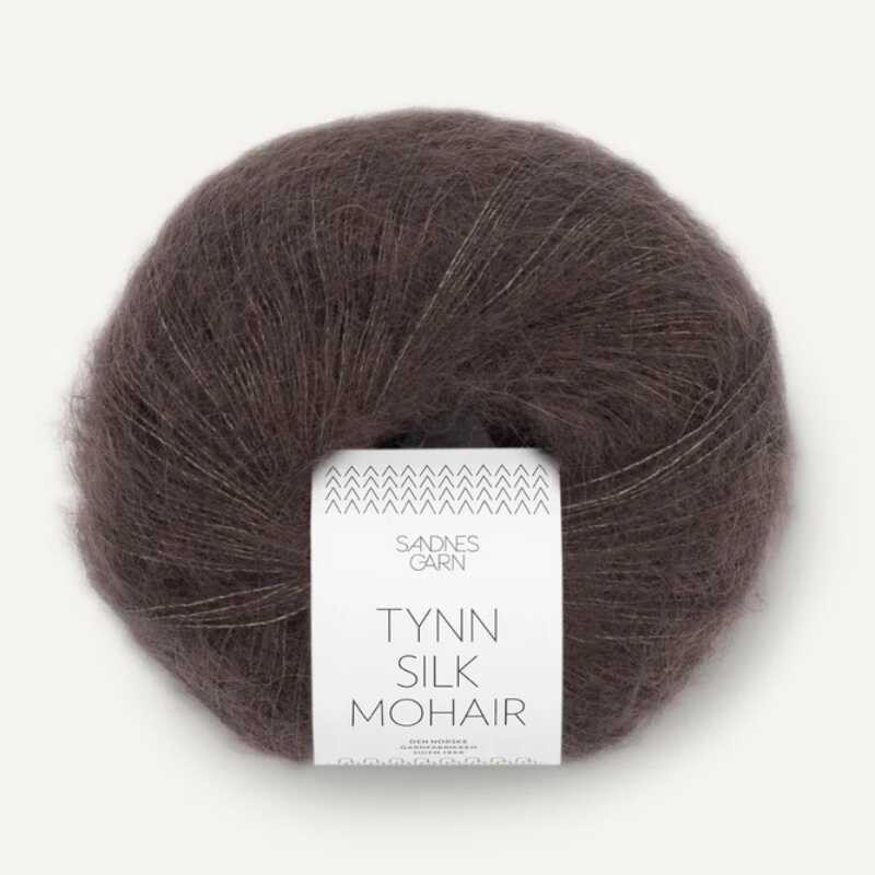 Sandnes Tynn Silk Mohair Mork Sjokolade 3880