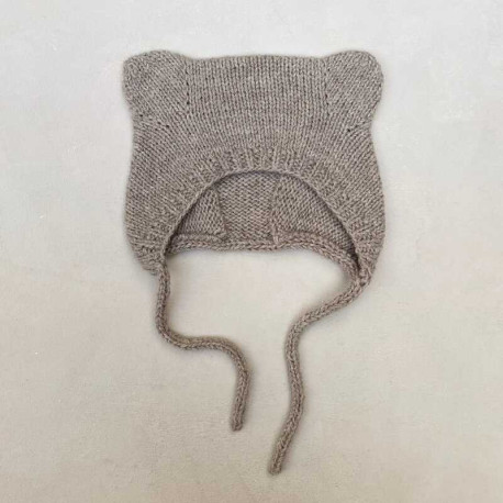 Baby Bear Bonnet Knitting for Olive