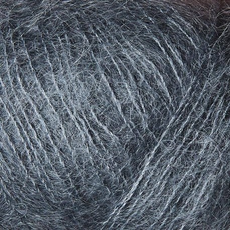 Knitting for Olive Soft Silk Mohair Dusty Petroleum Blue Detail