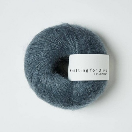 Knitting for Olive Soft Silk Mohair Dusty Petroleum Blue