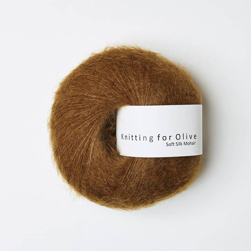 Knitting for Olive Soft Silk Mohair Ocher Brown