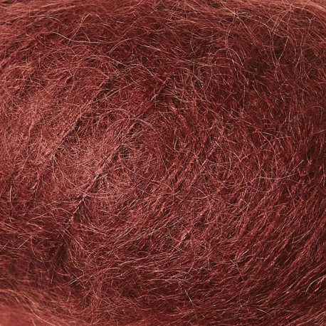 Knitting for Olive Soft Silk Mohair Claret Detail