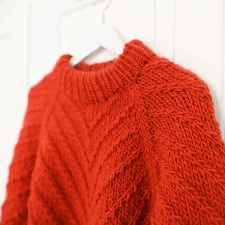Rust Knitwear Lines Sweater