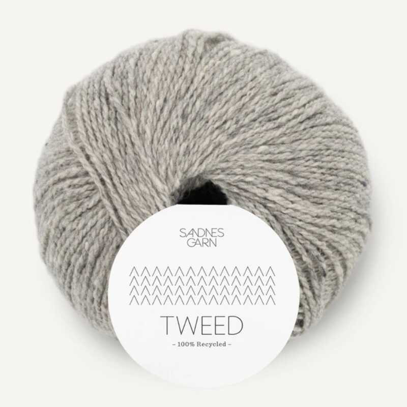 Sandnes Tweed Recycled Lys Gra 1085