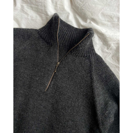 Petite Knit Zipper Sweater Light Man Wollpaket