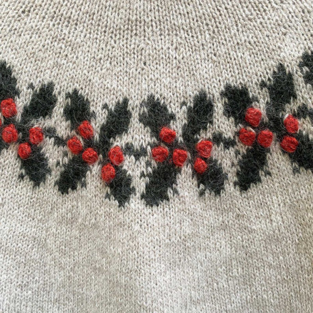 Knitting for Olive Holly Sweater Adult Strickset