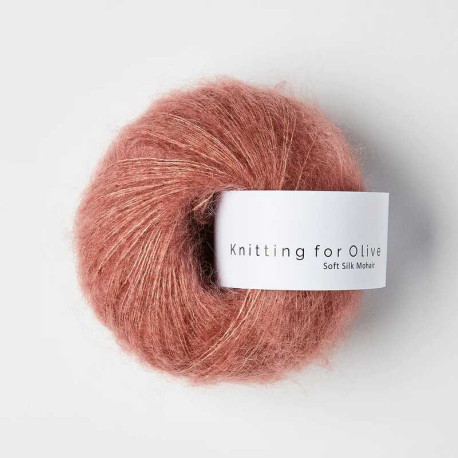 Knitting for Olive Soft Silk Mohair Plum Rose