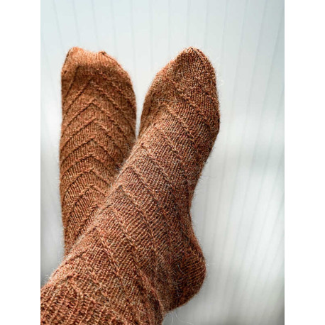 Rust Knitwear Lines Socks Strickset