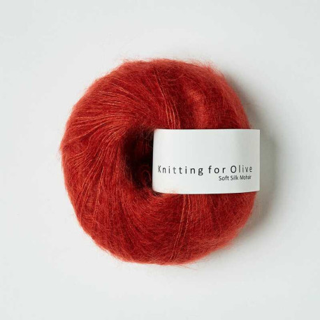 Knitting for Olive Soft Silk Mohair Pomegranate