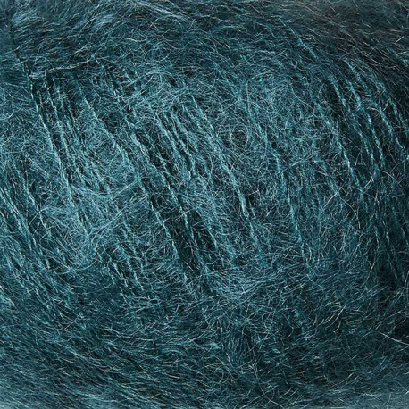 Knitting for Olive Soft Silk Mohair Petroleum Green Detail
