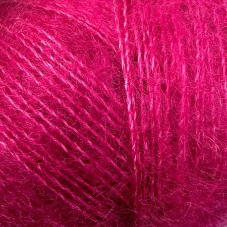 Knitting for Olive Soft Silk Mohair  Pink Daisies Detail