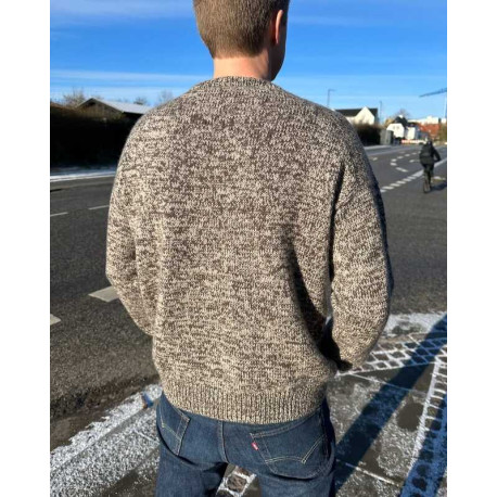 Petite Knit Melange Sweater Man Wollpaket