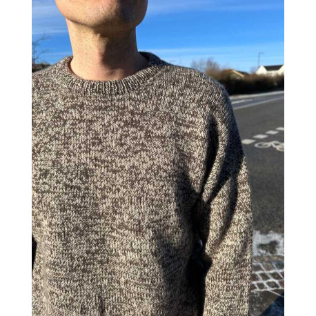 Petite Knit Melange Sweater Man Wollpaket
