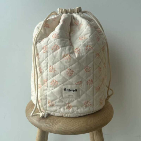 PetiteKnit Get Your Knit Together Bag Grand Apricot Flower