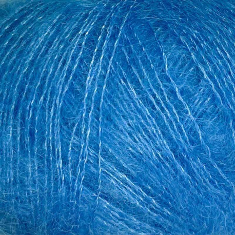 Knitting for Olive Soft Silk Mohair Poppy Blue Detail