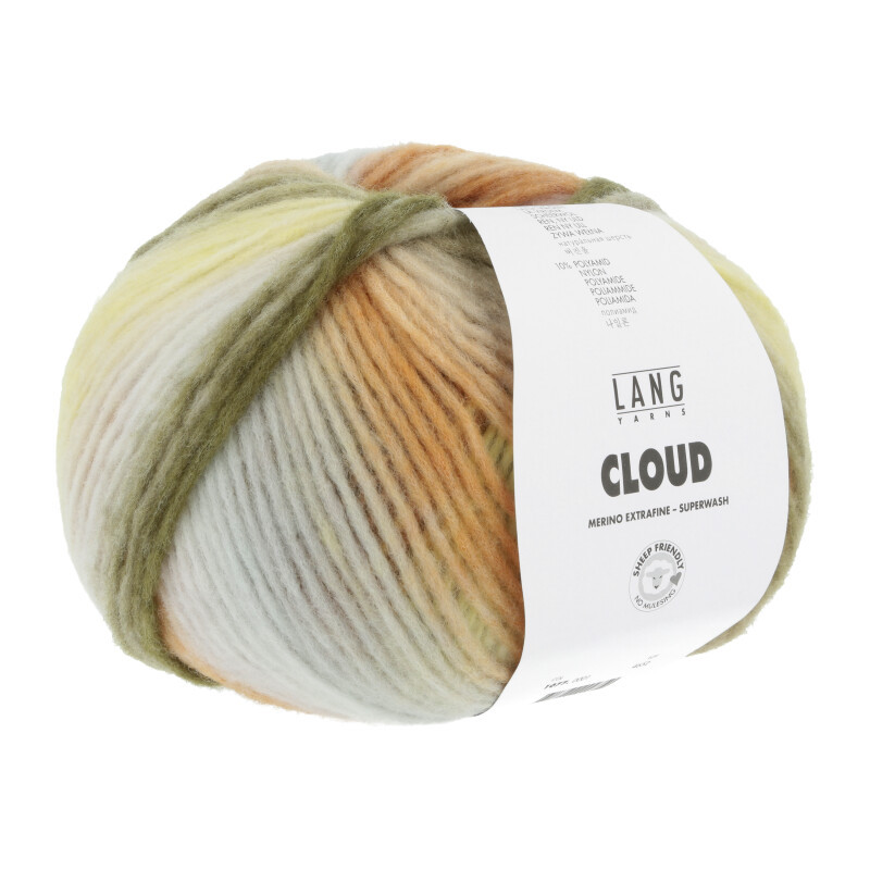 Lang Yarns Cloud - Messing/Hellblau/Olive 0001