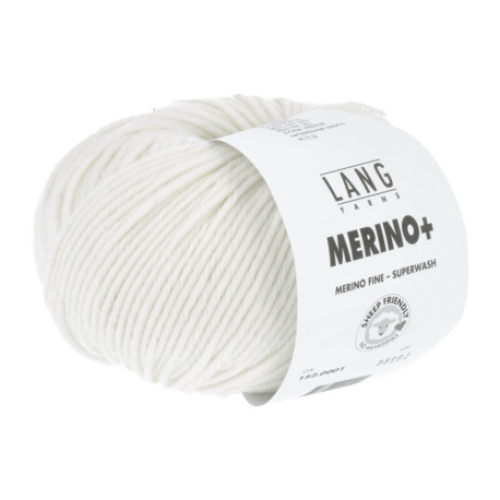 Lang Yarns Merino+ - Weiss 0001