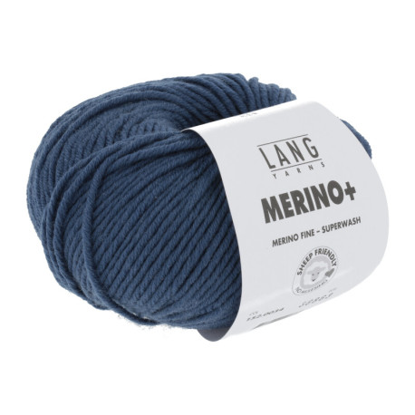 Lang Yarns Merino+  Rauchblau 0034