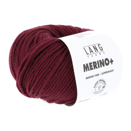 Lang Yarns Merino+ Dunkelrot 0063 Preorder