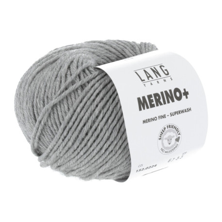 Lang Yarns Merino+ Grau Mélange 0224 Preorder