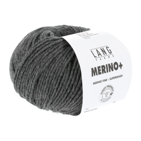 Lang Yarns Merino+ Dunkelgrau Mélange 0270 Preorder