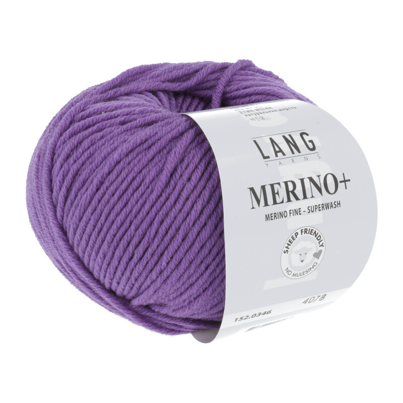 Lang Yarns Merino+ Lila Mittel 0346 Preorder