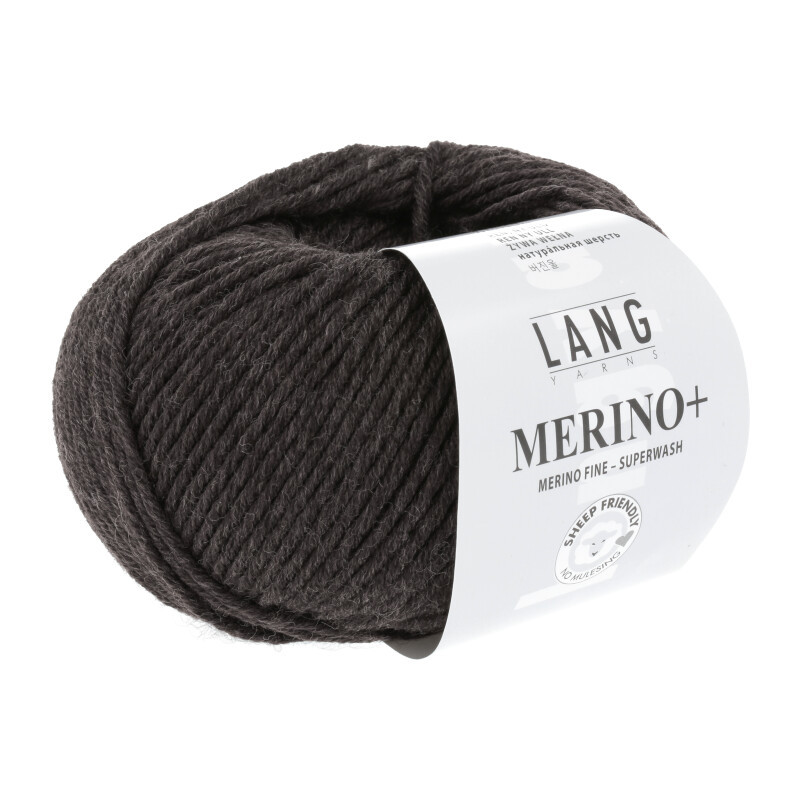 Lang Yarns Merino+ Dunkelbraun Mélange 0368 Preorder