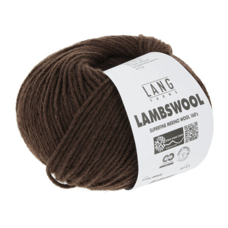 Lang Yarns Lambswool Dunkelbraun Mélange 0068