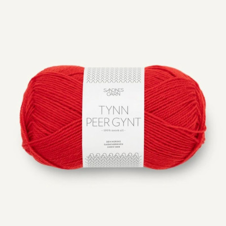 Sandnes Tynn Peer Gynt Scarlet Red 4018 Preorder