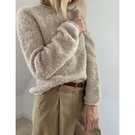 Le Knit Plain Yoke Sweater Wollpaket
