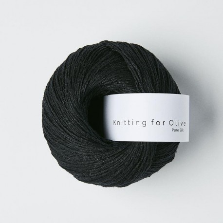 Knitting for Olive Pure Silk Charcoal