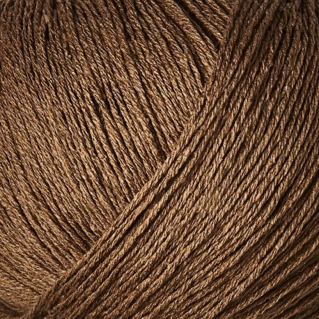 Knitting for Olive Pure Silk Dark Cognac Detail