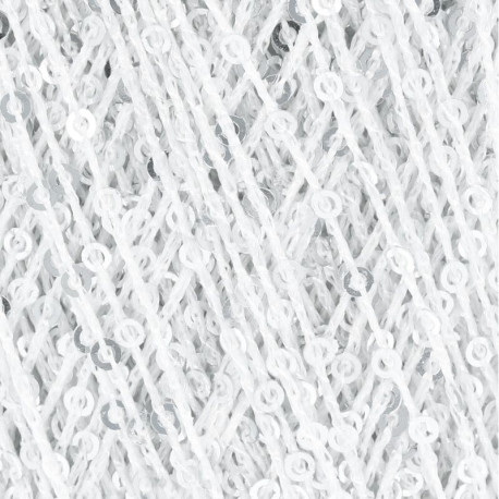 Lang Yarns Paillettes - Weiss / Silber 0001 Detail