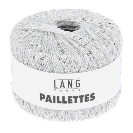 Lang Yarns Paillettes - Weiss / Silber 0001