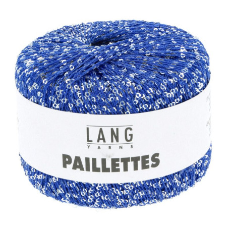 Lang Yarns Paillettes - Blau / Silber 0006
