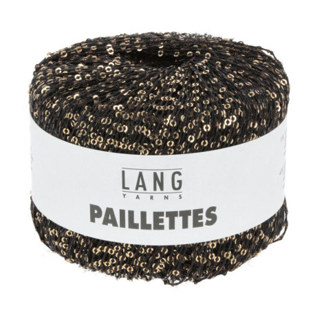 Lang Yarns Paillettes - Anthrazit / Gold 0070
