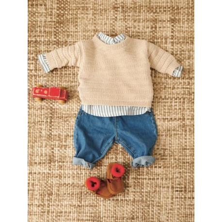 Sandnes 2407 1a  Fillip Sweater Baby Strickset