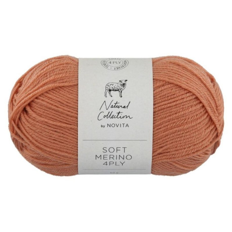 Novita Soft Merino 4 Ply Peach 617 Preorder