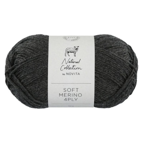 Novita Soft Merino 4 Ply Graphite 044 Preorder