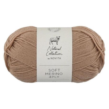 Novita Soft Merino 4 Ply Sandbank 618 Preorder