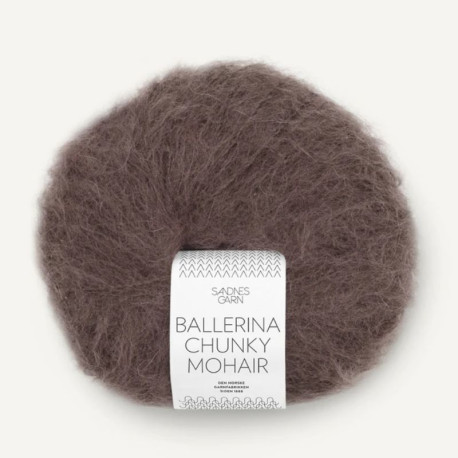 Sandnes Ballerina Chunky Mohair Mork Sjokolade 3880