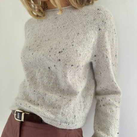 Le Knit Plain Yoke Blouse