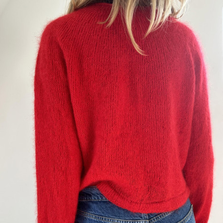 Le Knit Plain Yoke Blouse