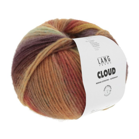 Lang Yarns Cloud Braun/Rot/Mint 0017 Preorder